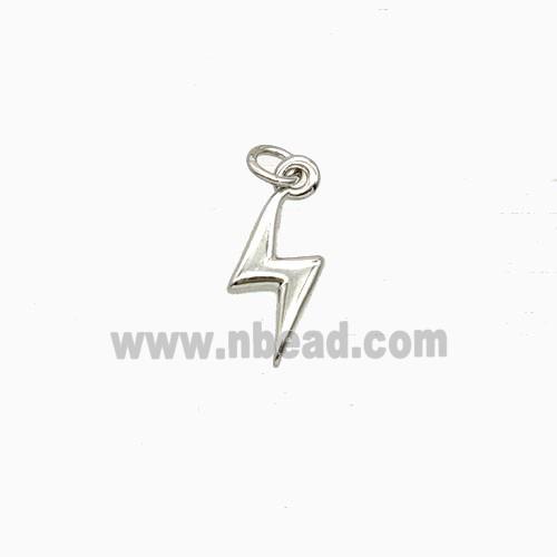 Copper Lightning Pendant Platinum Plated