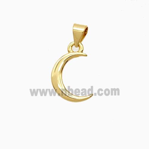 Copper Moon Pendant 18K Gold Plated
