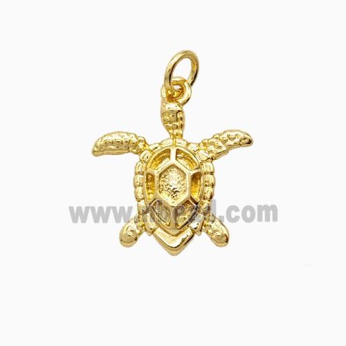 Copper Tortoise Pendant 18K Gold Plated
