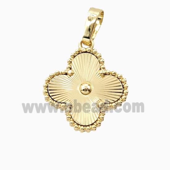 Copper Clover Pendant 18K Gold Plated