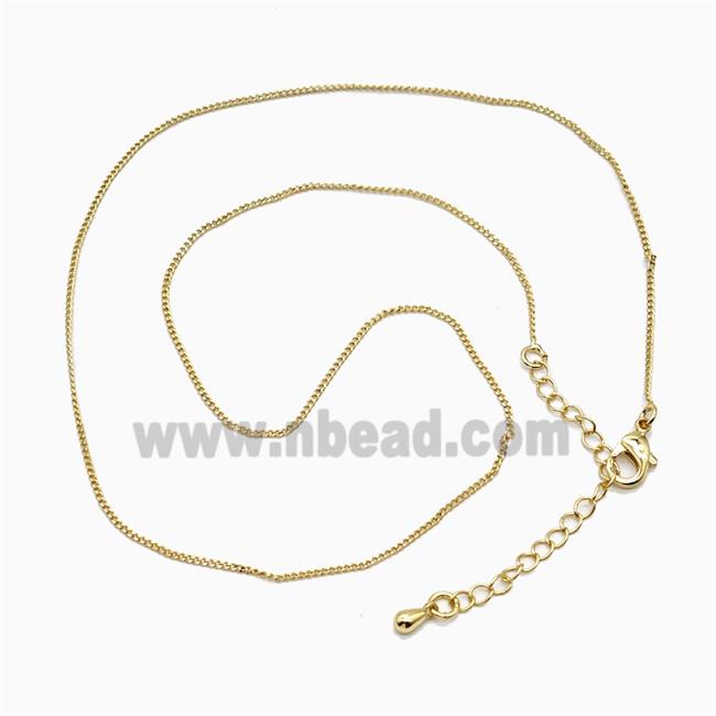 Copper Necklace Chain Gold Plated