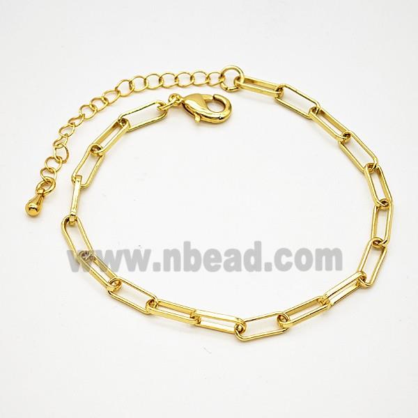 Copper Bracelets Chain Gold Plated