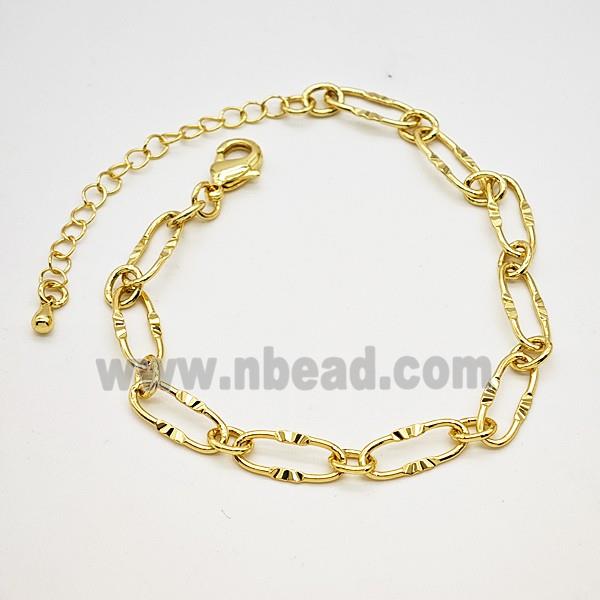 Copper Bracelets Chain Gold Plated