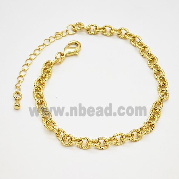 Copper Bracelets Chain Gold Plated