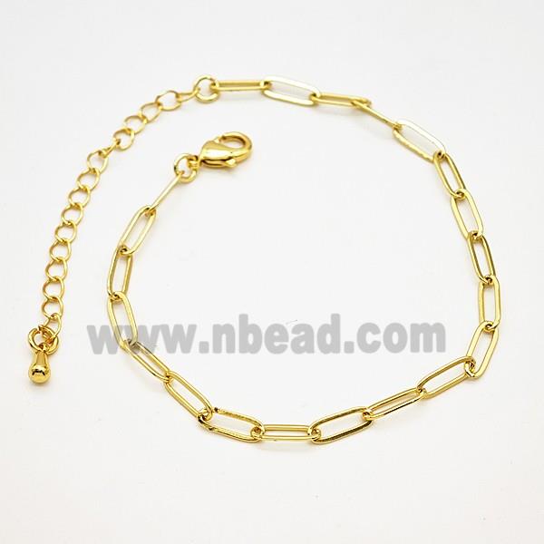 Copper Bracelets Chain Gold Plated