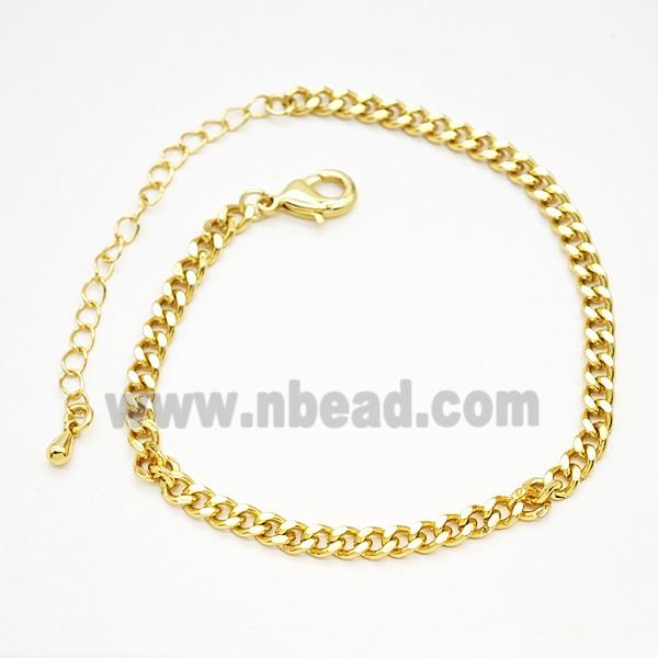 Copper Bracelets Chain Gold Plated
