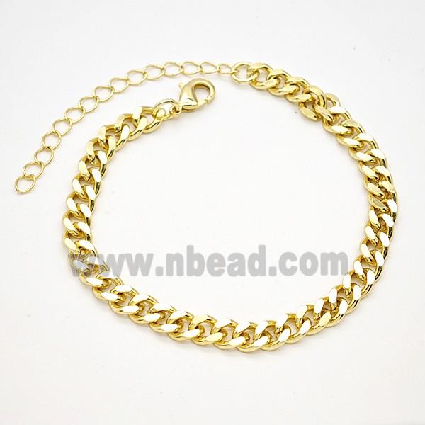 Copper Bracelets Chain Gold Plated