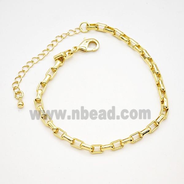 Copper Bracelets Chain Gold Plated
