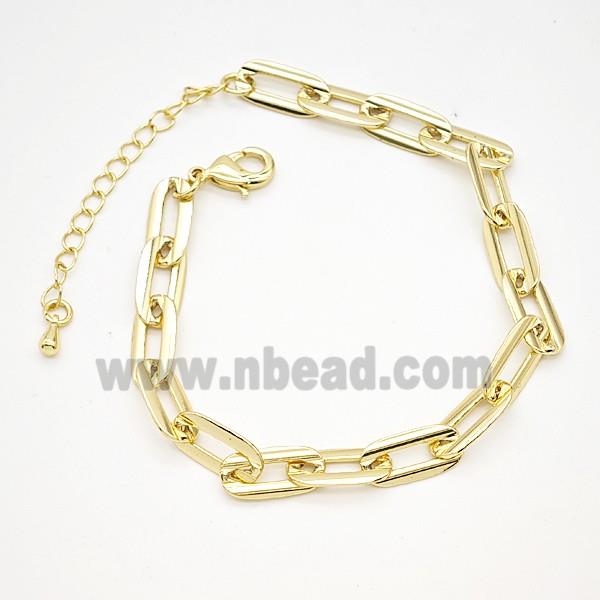 Copper Bracelets Chain Gold Plated