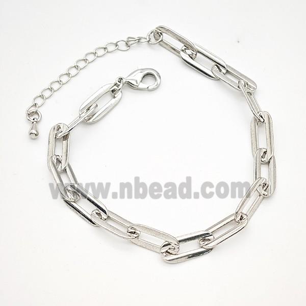 Copper Bracelets Chain Platinum Plated