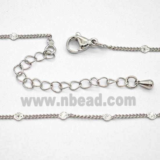 Copper Necklace Chain Platinum Plated