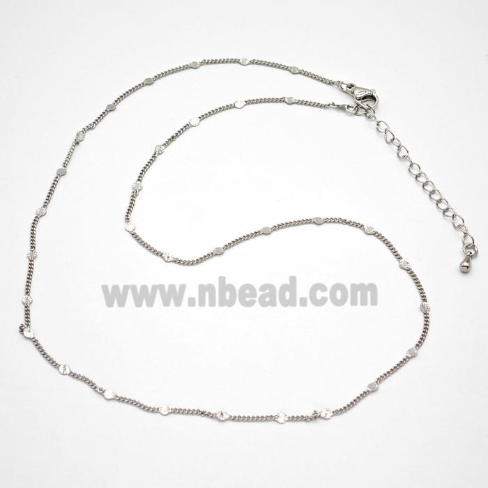 Copper Necklace Chain Platinum Plated