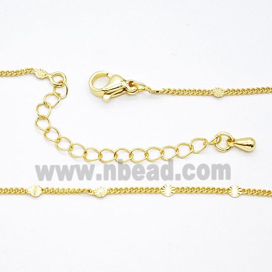 Copper Necklace Chain Gold Plated