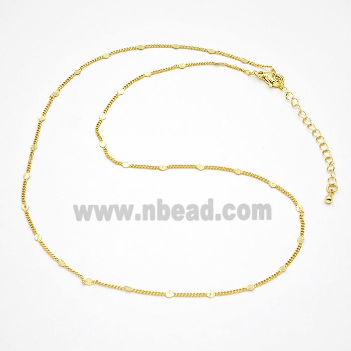 Copper Necklace Chain Gold Plated