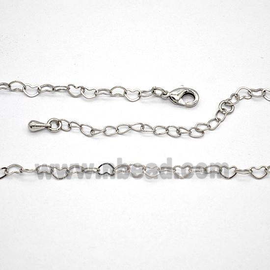 Copper Necklace Chain Platinum Plated