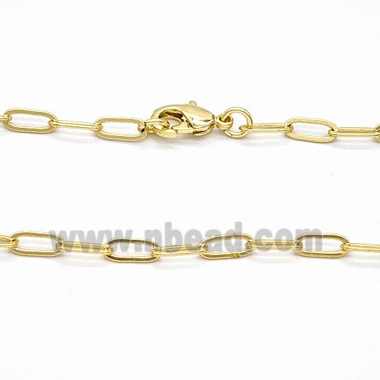 Copper Necklace Chain Gold Plated