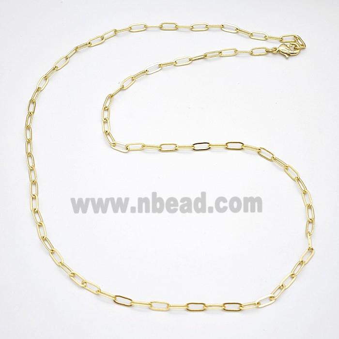 Copper Necklace Chain Gold Plated