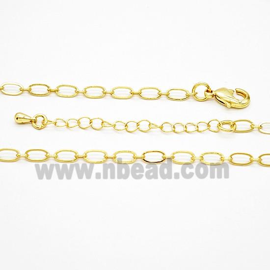 Copper Necklace Chain Gold Plated