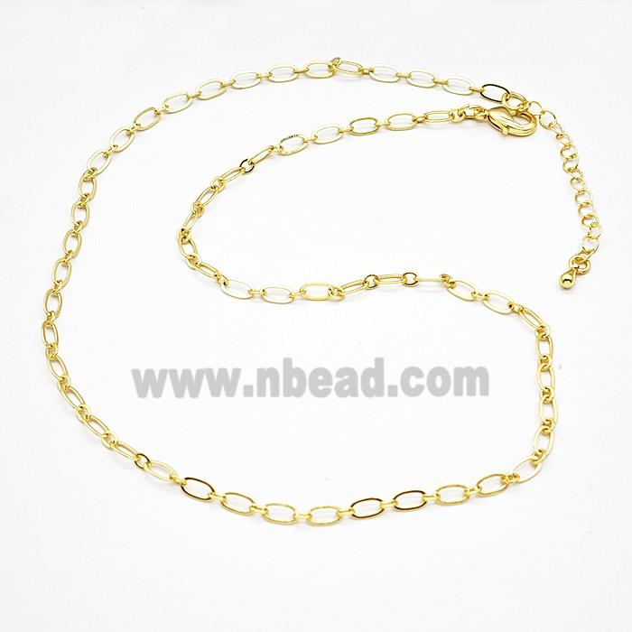 Copper Necklace Chain Gold Plated