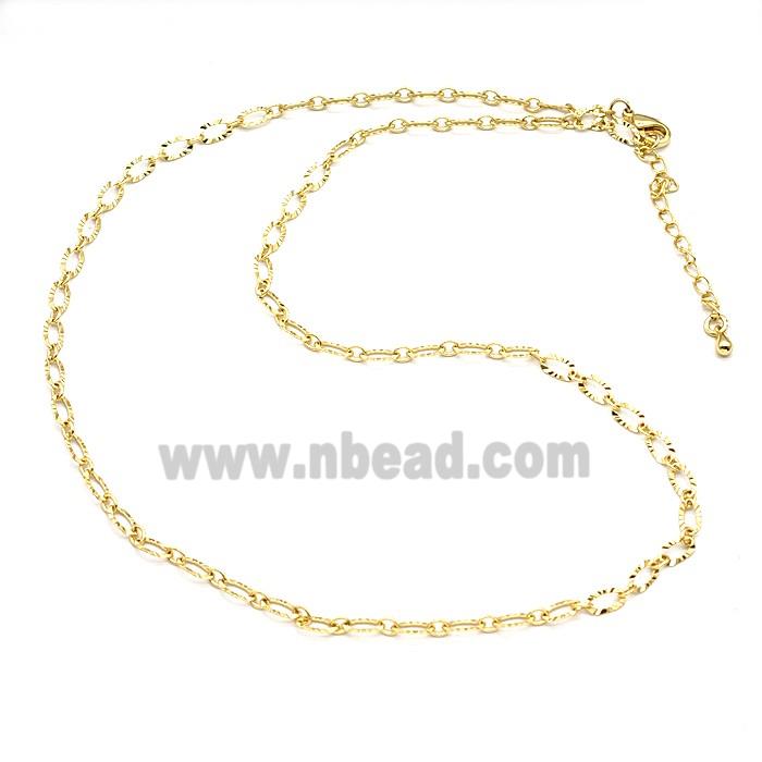 Copper Necklace Chain Gold Plated
