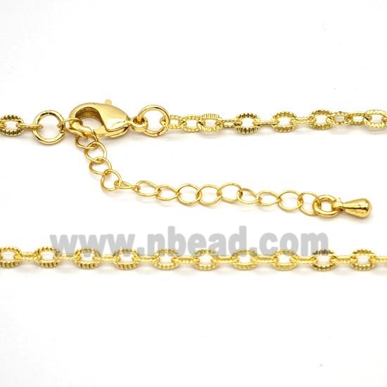 Copper Necklace Chain Gold Plated