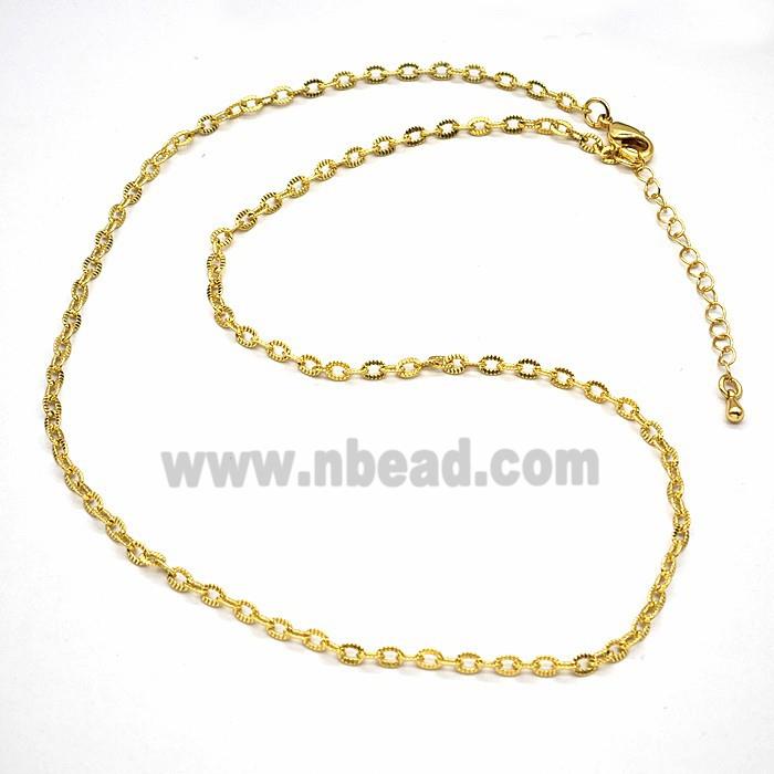 Copper Necklace Chain Gold Plated
