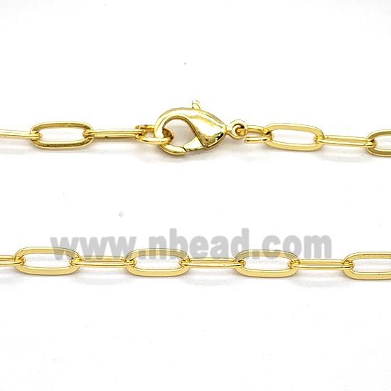 Copper Necklace Chain Gold Plated