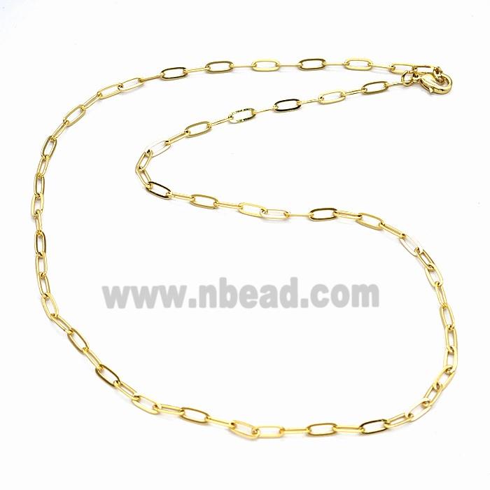 Copper Necklace Chain Gold Plated