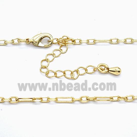 Copper Necklace Chain Gold Plated