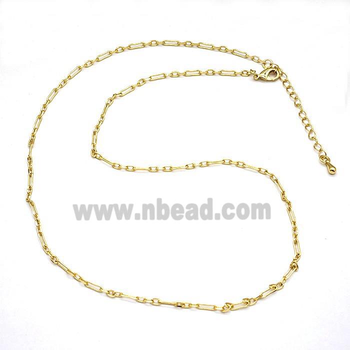 Copper Necklace Chain Gold Plated