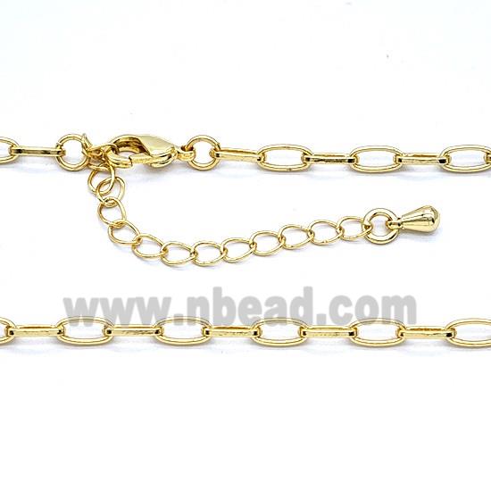 Copper Necklace Chain Gold Plated