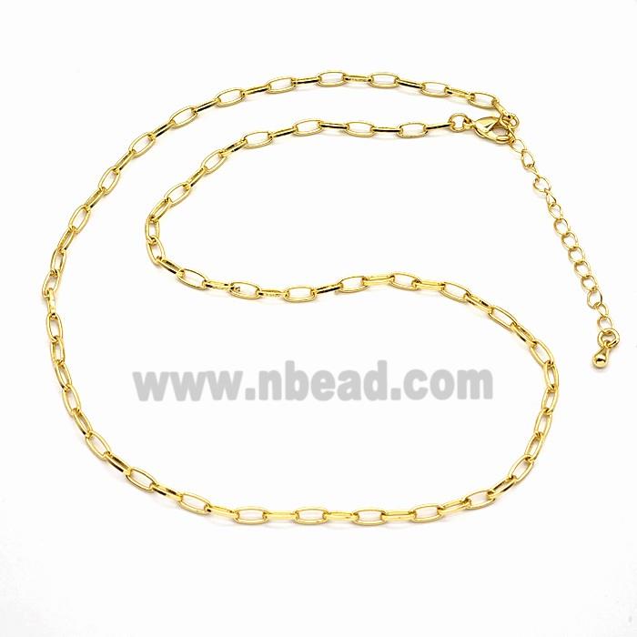 Copper Necklace Chain Gold Plated