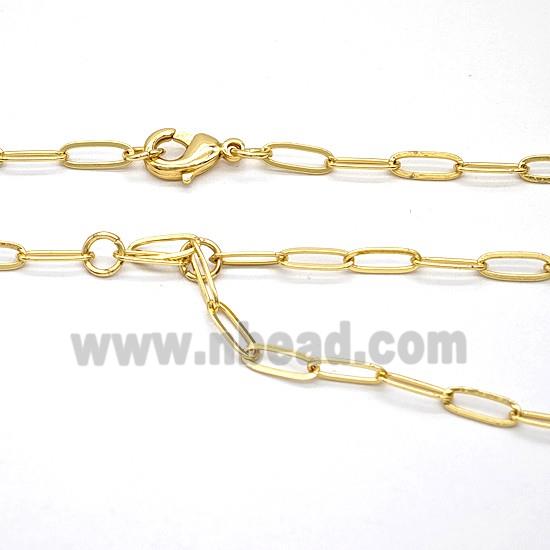 Copper Necklace Chain Gold Plated