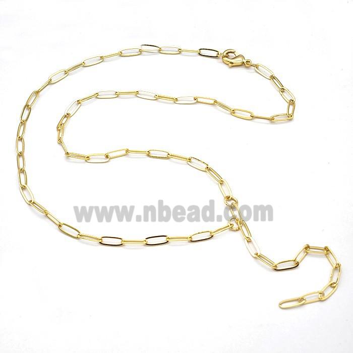 Copper Necklace Chain Gold Plated