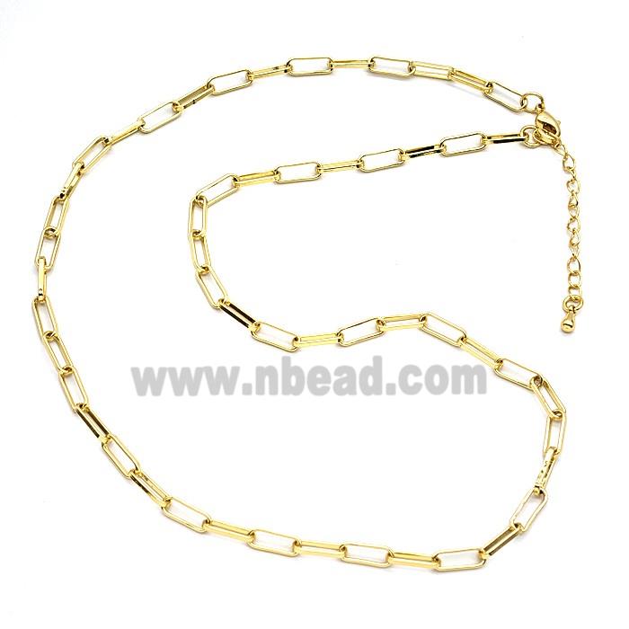 Copper Necklace Chain Gold Plated