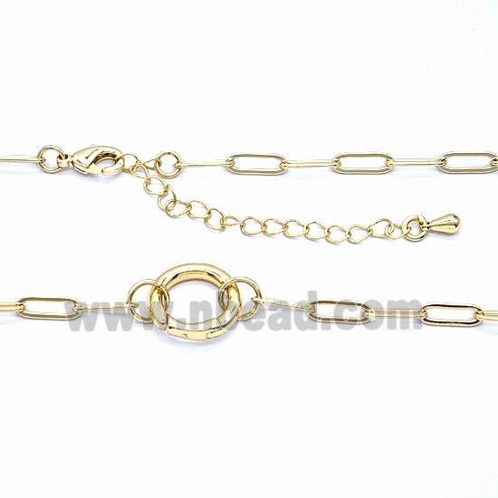Copper Necklace Chain Gold Plated