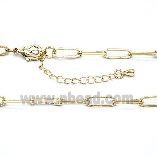 Copper Necklace Chain Gold Plated