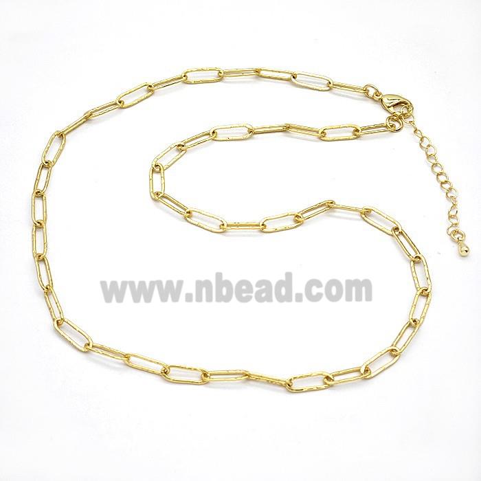 Copper Necklace Chain Gold Plated