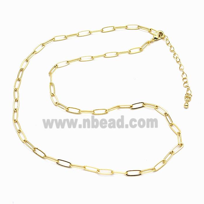 Copper Necklace Chain Gold Plated