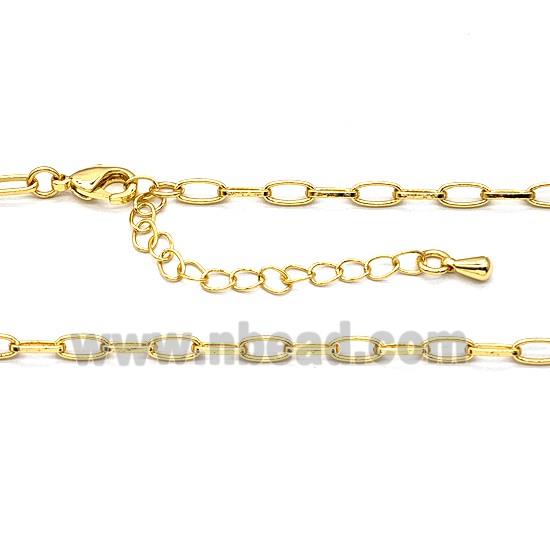 Copper Necklace Chain Gold Plated