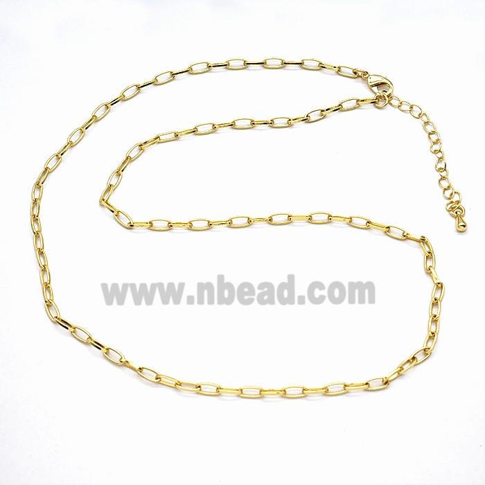 Copper Necklace Chain Gold Plated