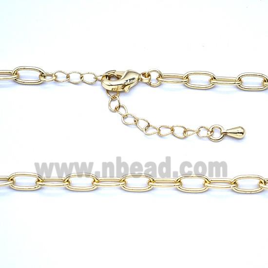 Copper Necklace Chain Gold Plated