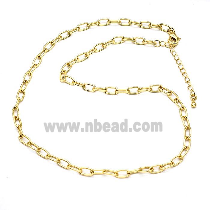 Copper Necklace Chain Gold Plated