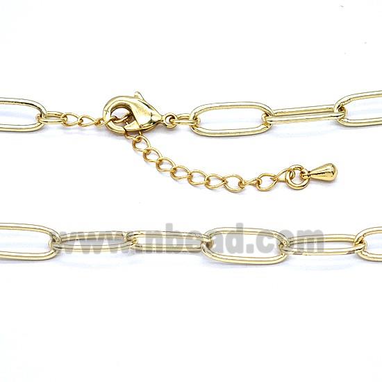 Copper Necklace Chain Gold Plated