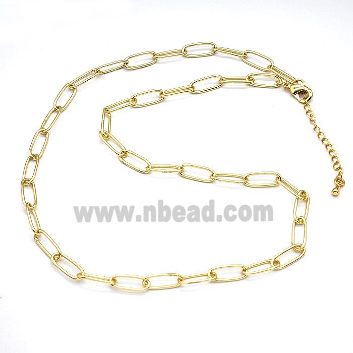 Copper Necklace Chain Gold Plated