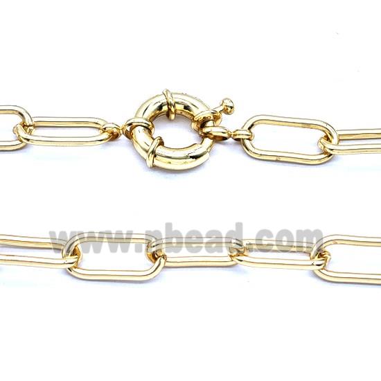 Copper Necklace Chain Gold Plated