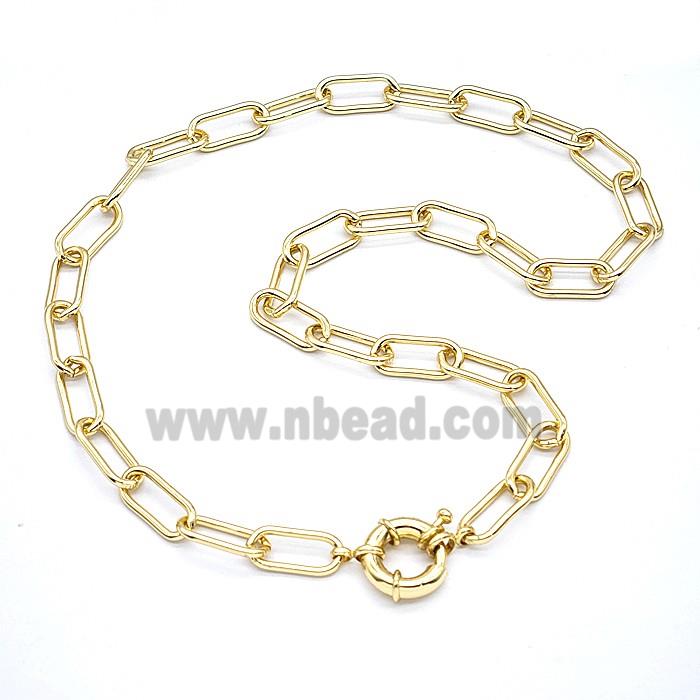 Copper Necklace Chain Gold Plated