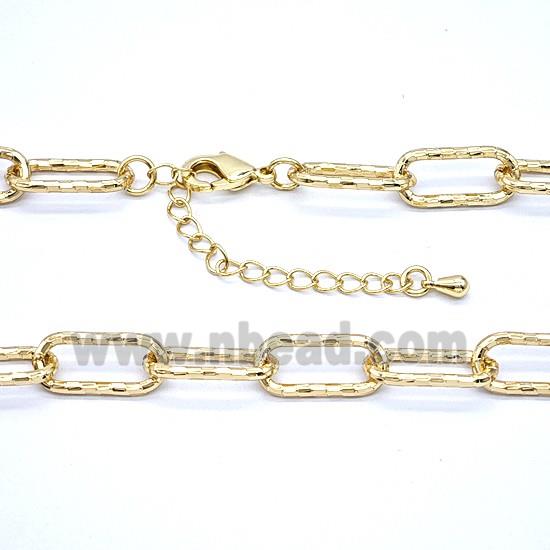 Copper Necklace Chain Gold Plated