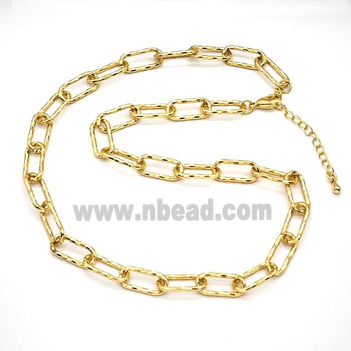 Copper Necklace Chain Gold Plated