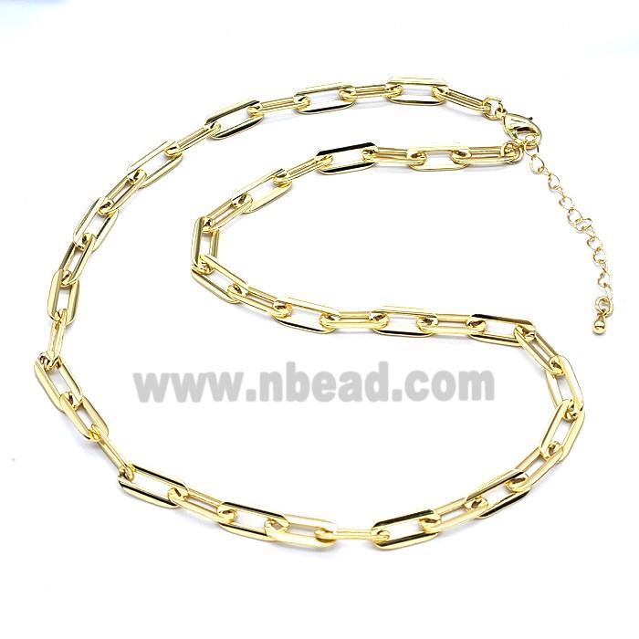 Copper Necklace Chain Gold Plated
